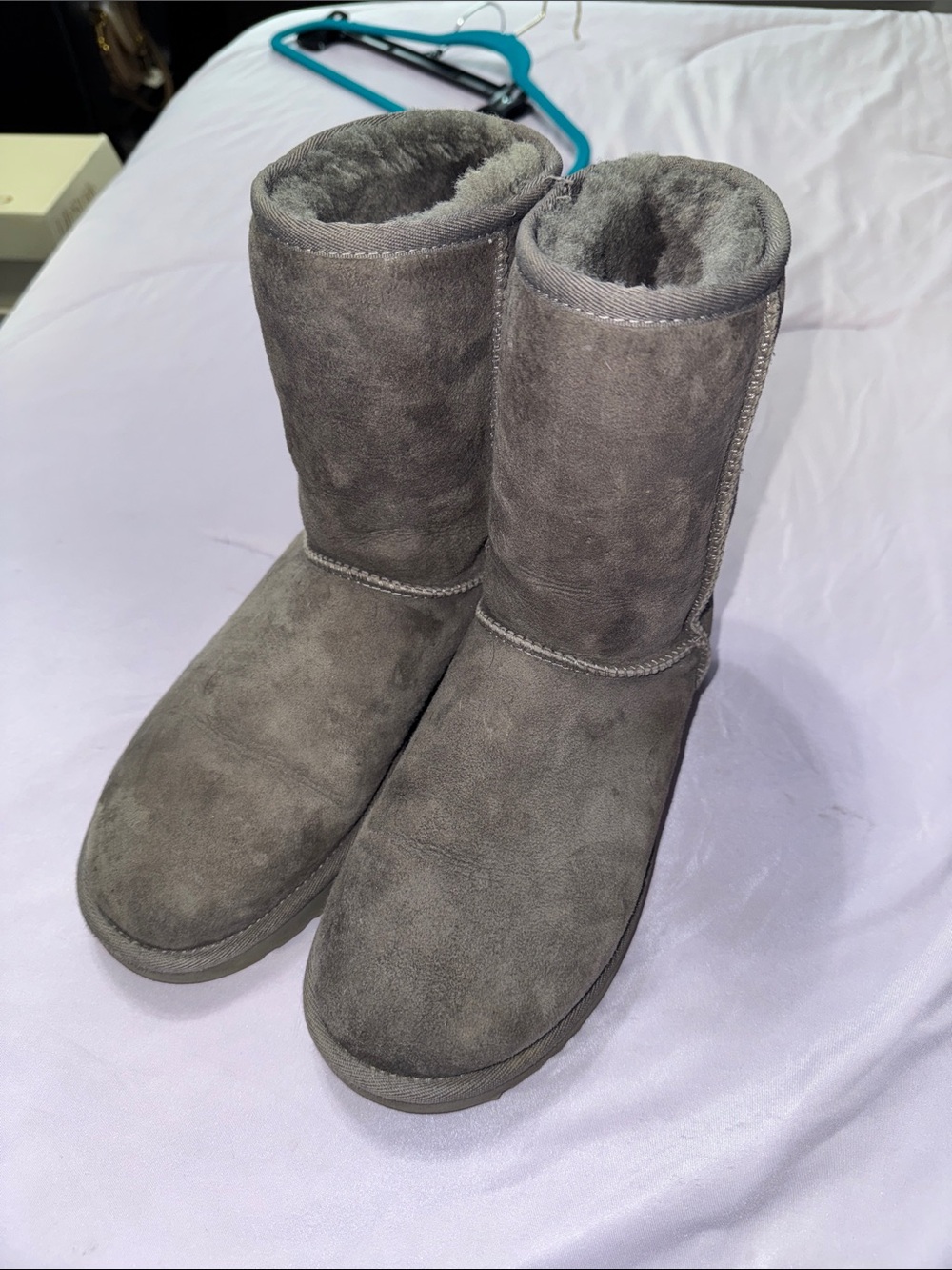 UGG Women's Classic Short Boots in Gray Suede